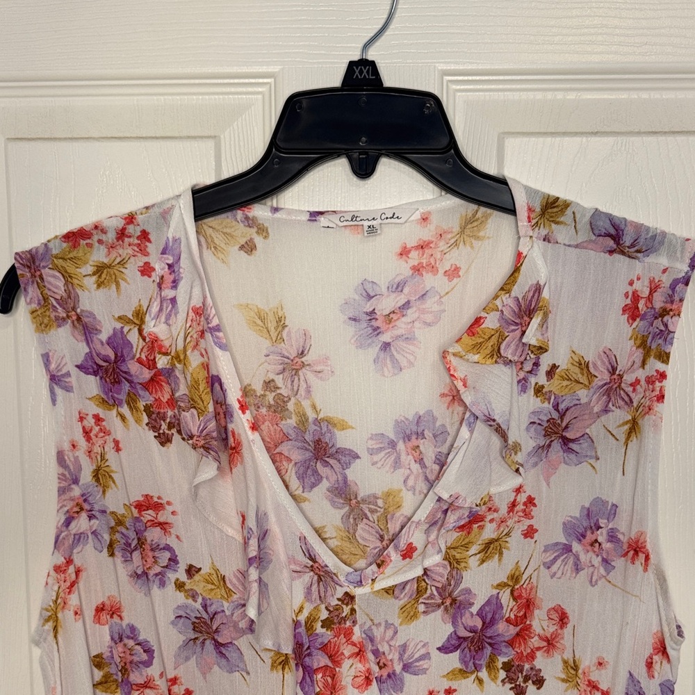 NWOT Culture Code Floral Sleeveless Blouse - Multicolor - Picture 2 of 8